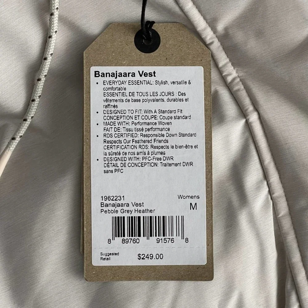 NWT prAna Banajaara Vest Medium Pebble Grey Heather XS #A1087 - Picture 14 of 15